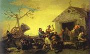 Francisco Jose de Goya Fight at Cock Inn Spain oil painting artist